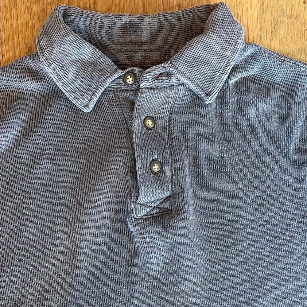 Men's Gray Ribbed Shirt, L, Route 66